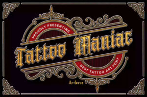 Tattoo Maniac Font Freedafonts