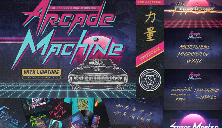 Arcade Machine 80's Retro Font