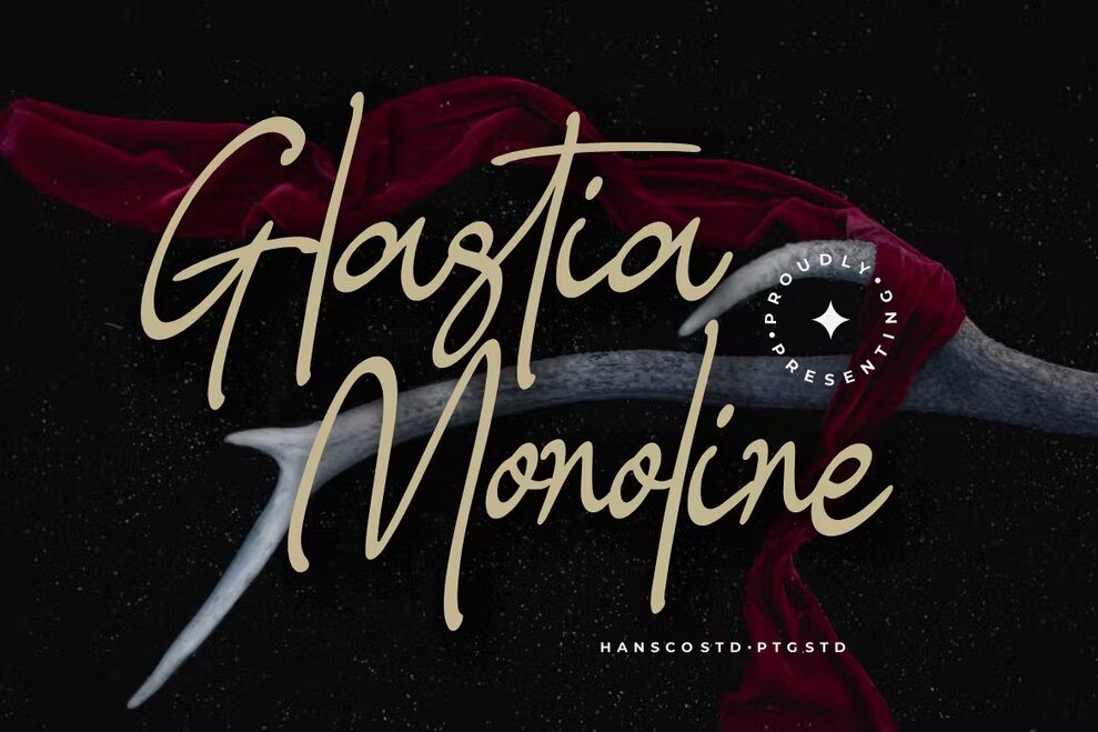 Glastia Monoline Font