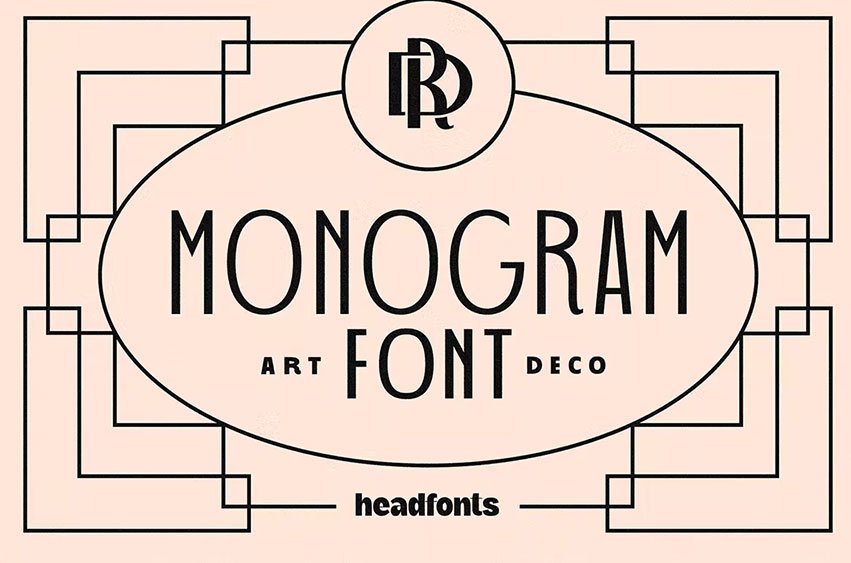 Art Deco Monogram Font