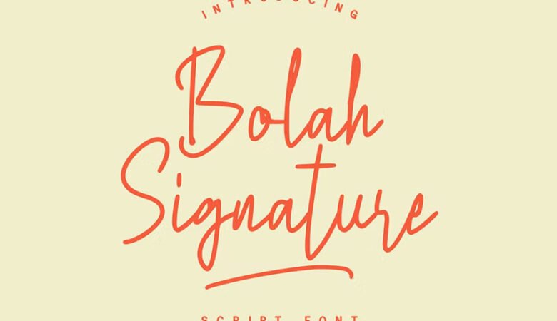 Bolah Signature Font