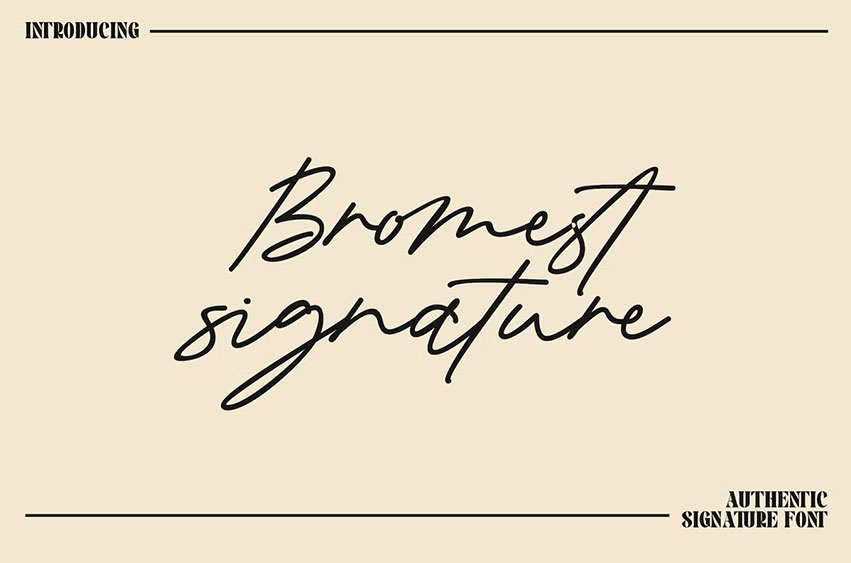 Bromest Signature Font