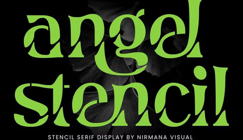 Angel Stencil Font