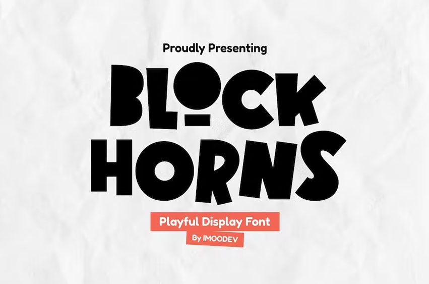 Block Horns Font