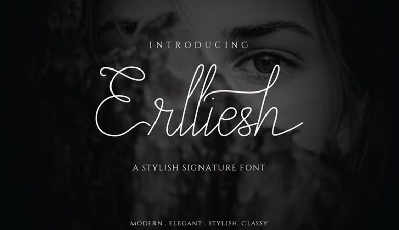 Erlliesh Stylish Signature Font