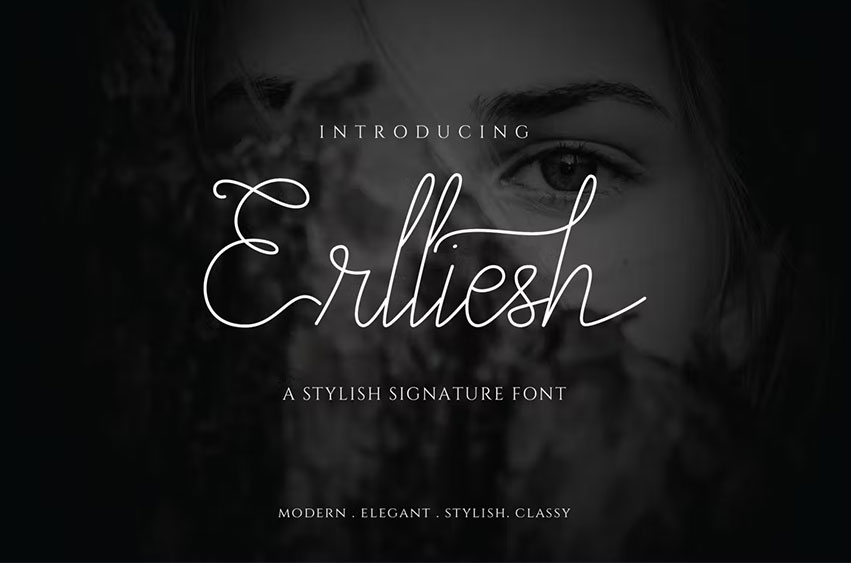 Erlliesh Stylish Signature Font