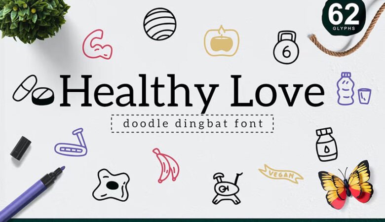 Healthy Love Dingbat Font