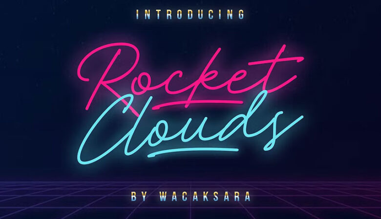 Rocket Clouds Font