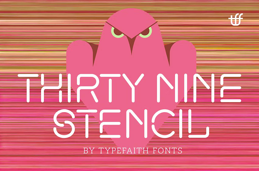 Thirty Nine Stencil Font