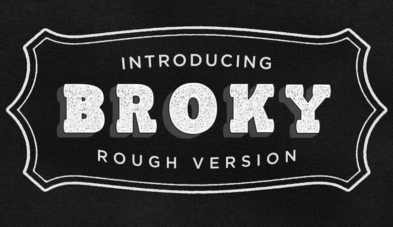 Broky Rough Font