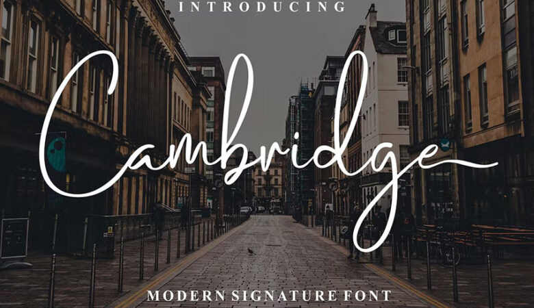 Cambridge Signature Font