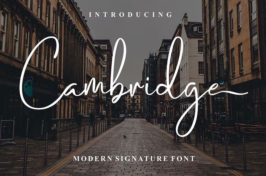 Cambridge Signature Font