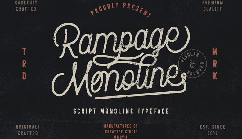 Rampage Monoline Font