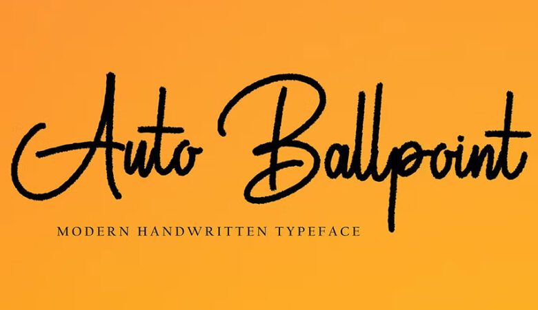 Auto Ballpoint Font