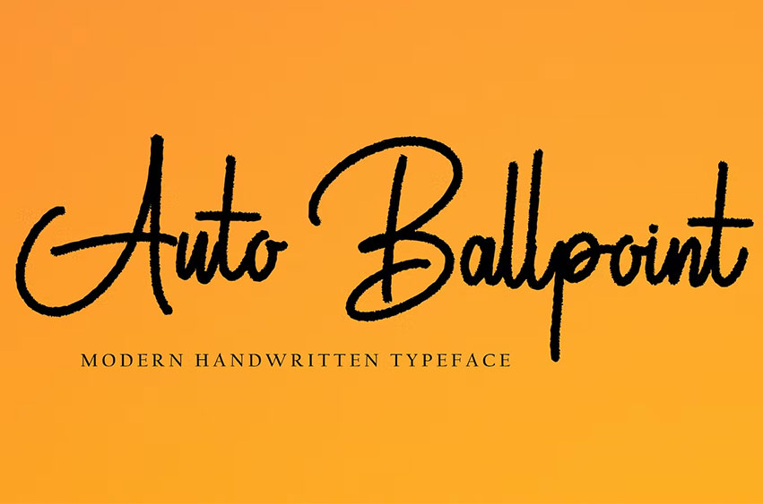 Auto Ballpoint Font