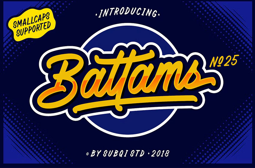 Battams No 25 Pro Font