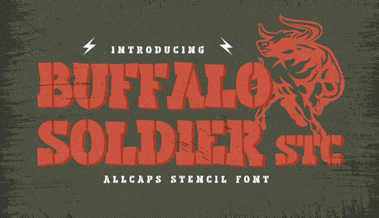 Buffalo Soldier Stencil Font