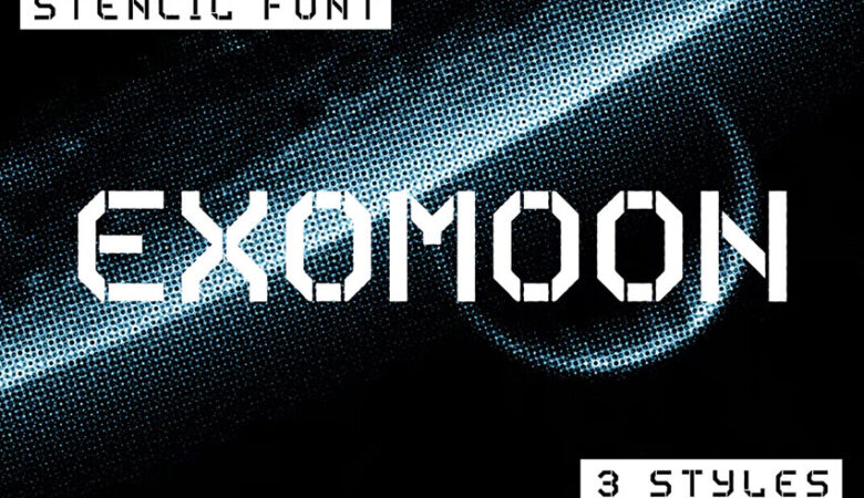 Exomoon Stencil Font