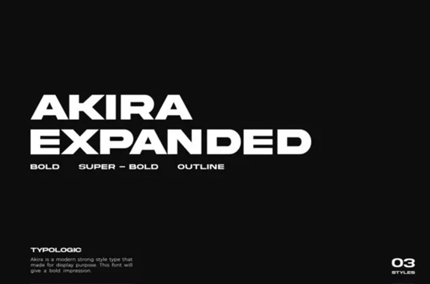 Akira Expanded Font