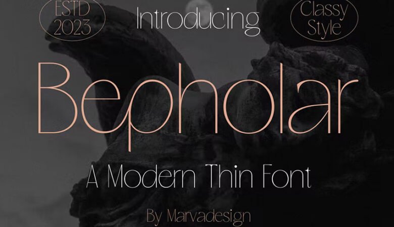 Bepholar Modern Thin Font