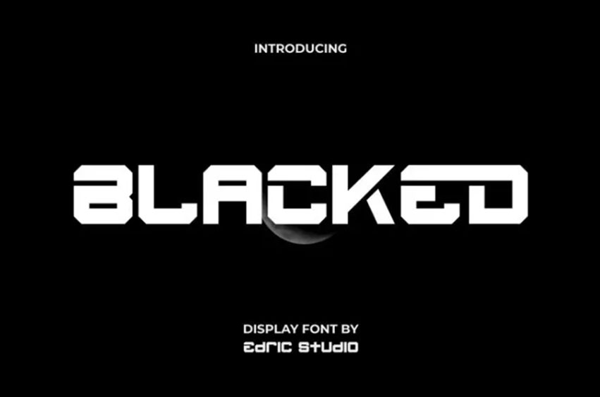 Blacked Font