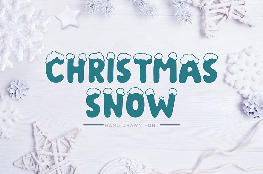 Christmas Snow Hand Drawn Font