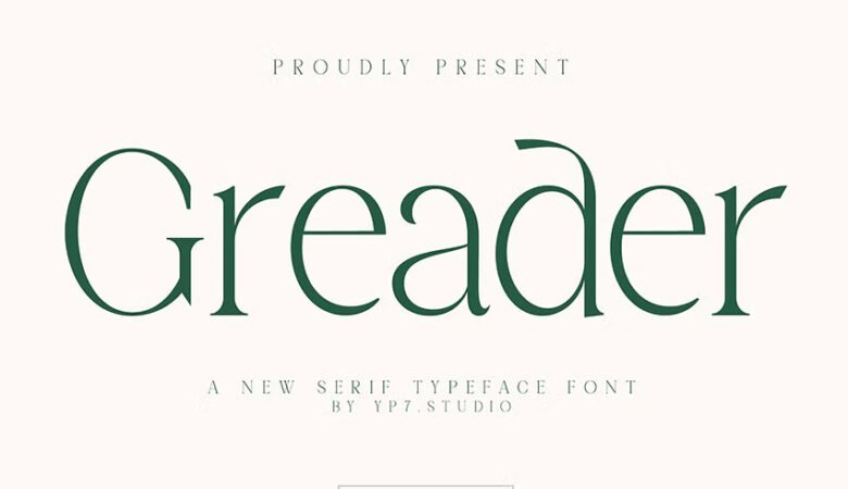 Greader Unique Display Font