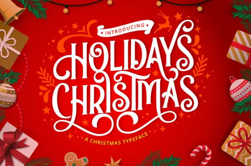 Holidays Christmas Font