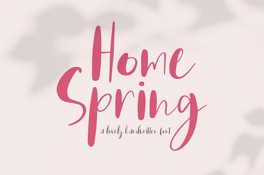 Home Spring Font
