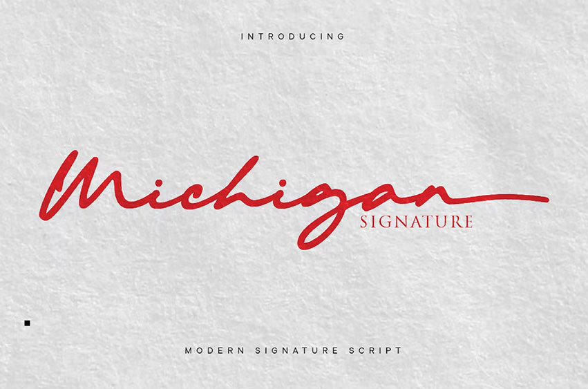 Michigan Signature Script Font