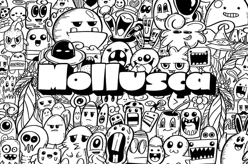 Mollusca Trio Doodle Font