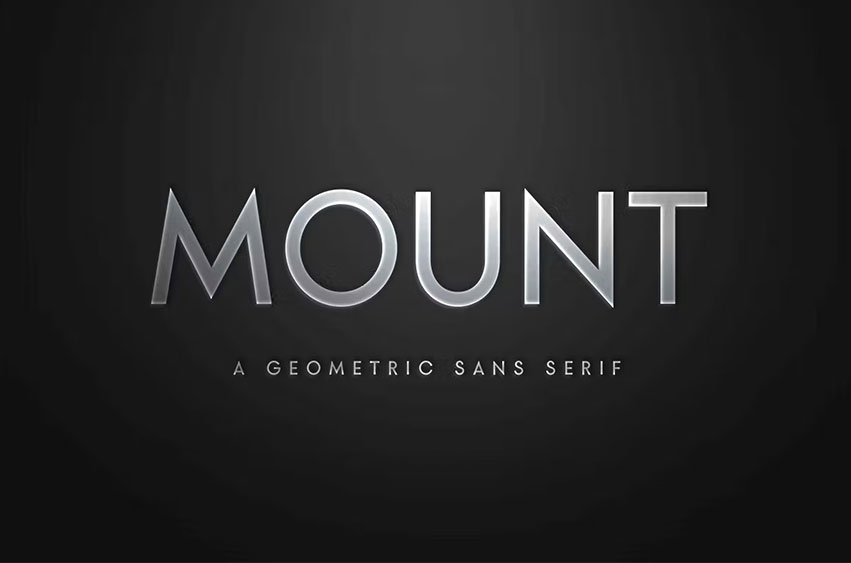 Mount Geometric Font