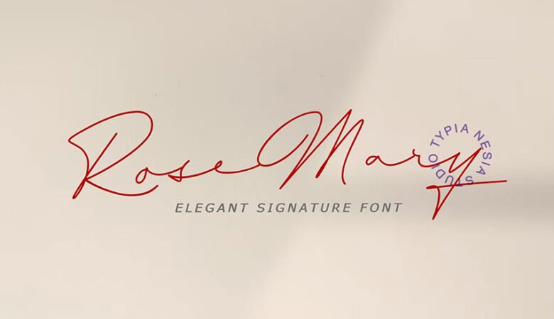 Rosemary Signature Font