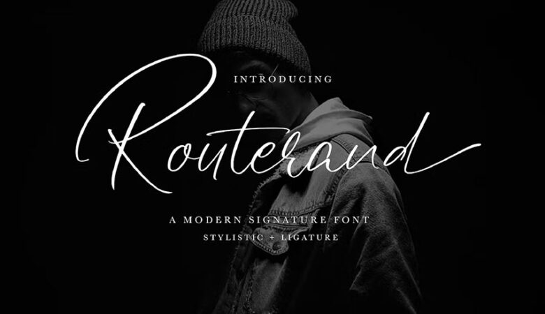 Routerand Signature Font