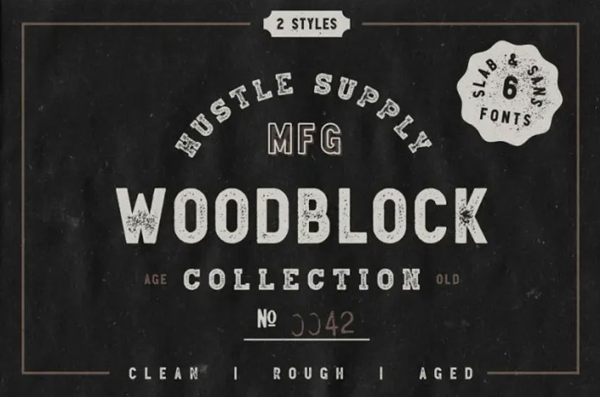 Woodblock Collection Font