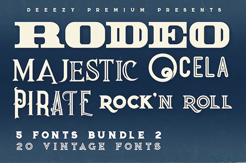 5 Fonts Bundle 2 Font