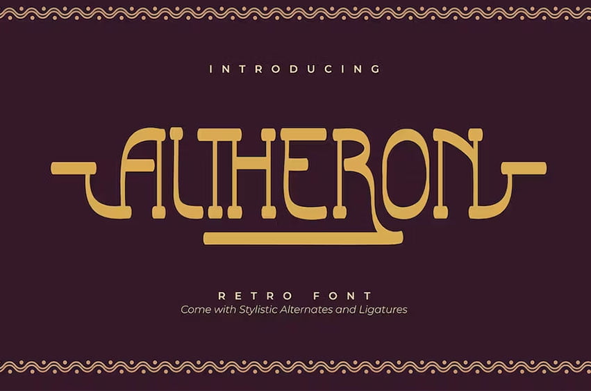 Altheron Retro Serif Font - FreeDaFonts