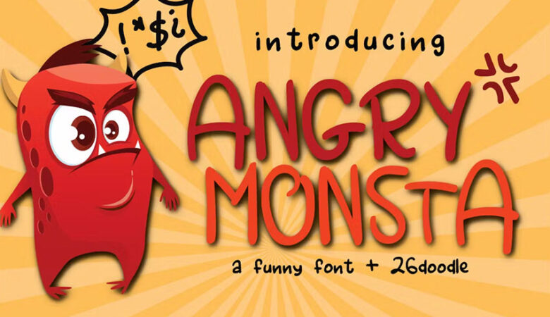 Angry Monsta Funny Font