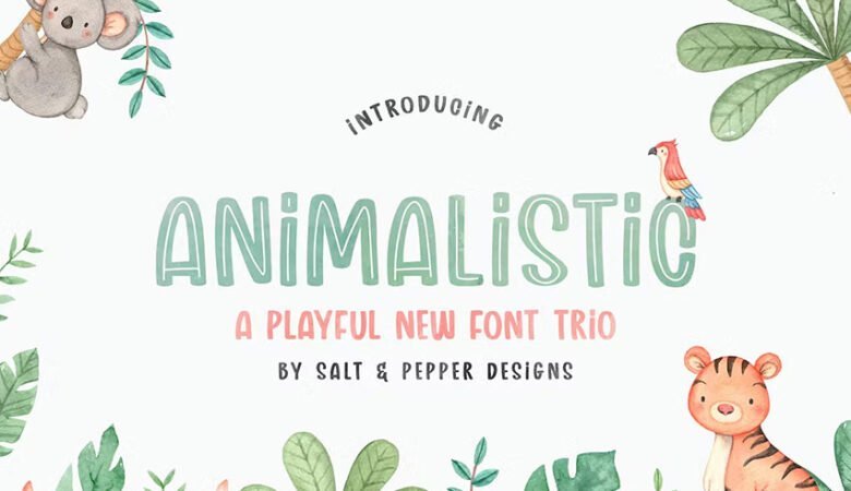 Animalistic Font Trio