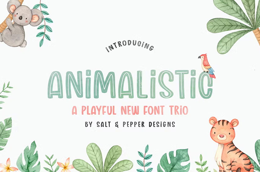 Animalistic Font Trio