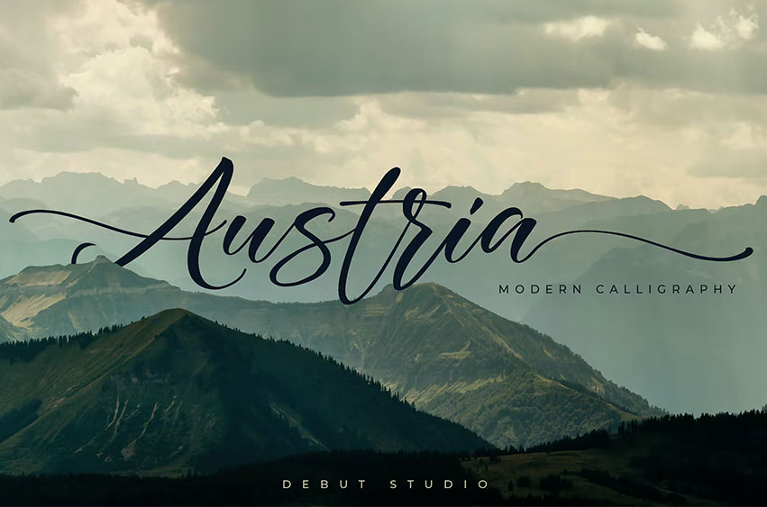 Austria Script Calligraphy Font