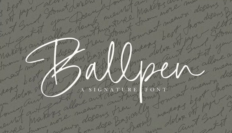 Ballpen Handwritten Signature Font