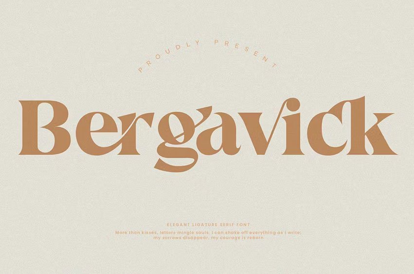 Bergavick Ligature Serif Font