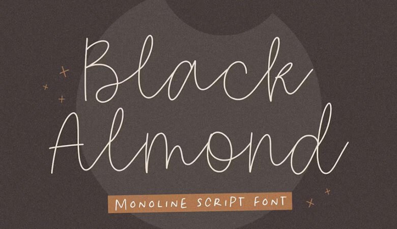 Black Almond Script Font