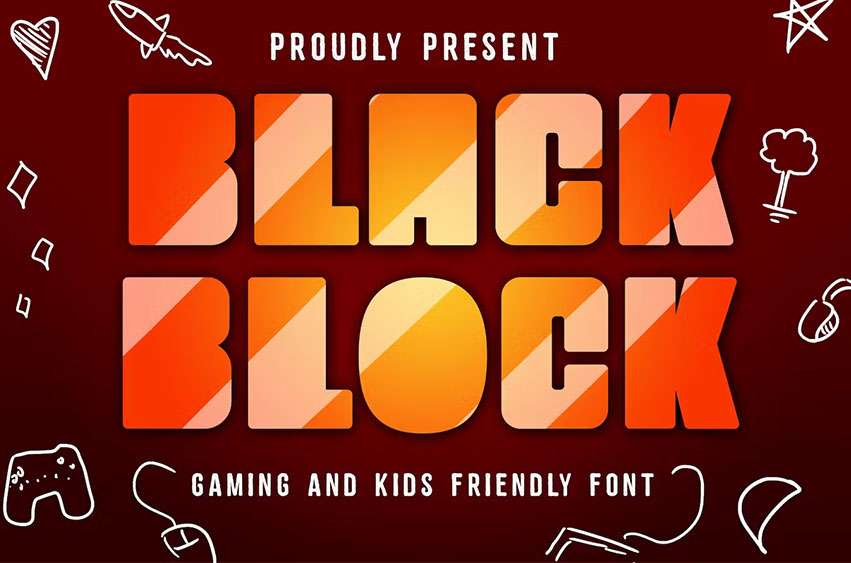 Black Block Gaming Font