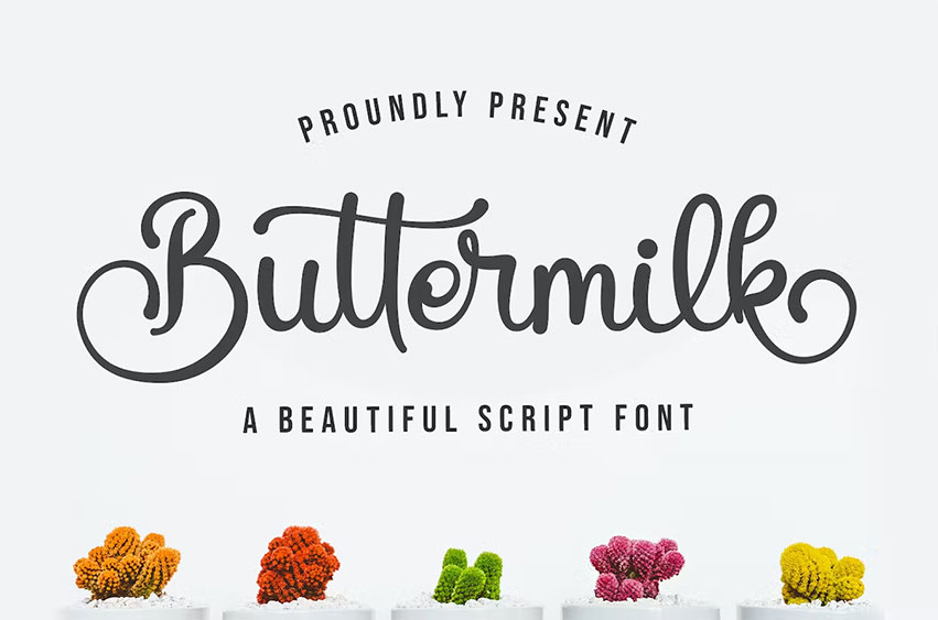 Buttermilk Script Font