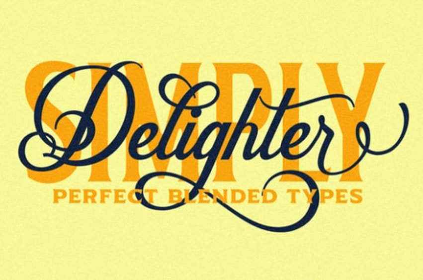 Delighter Script Font Family - FreeDaFonts