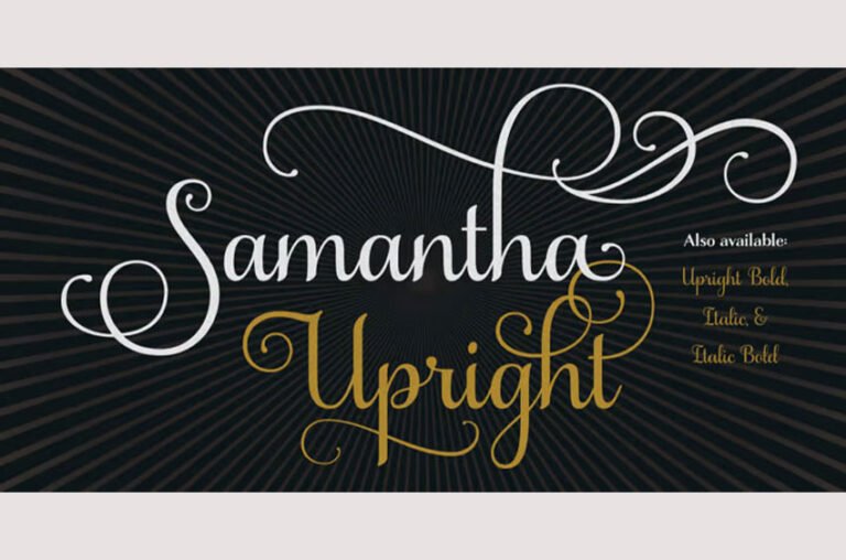 Samantha Upright Font - FreeDaFonts