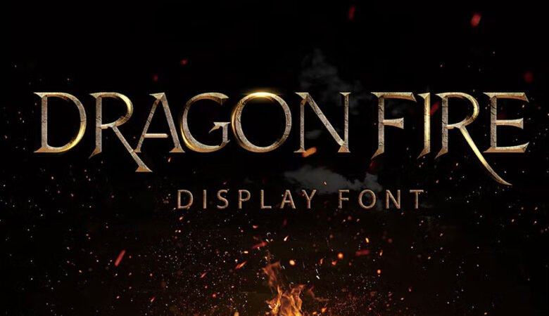 Dragon Fire Display Font