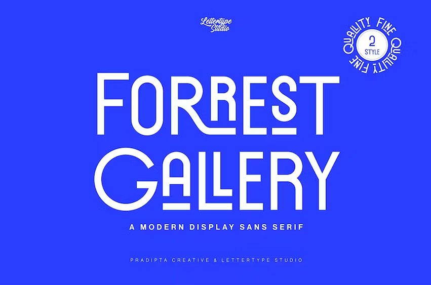 Forrest Gallery Modern Display Font